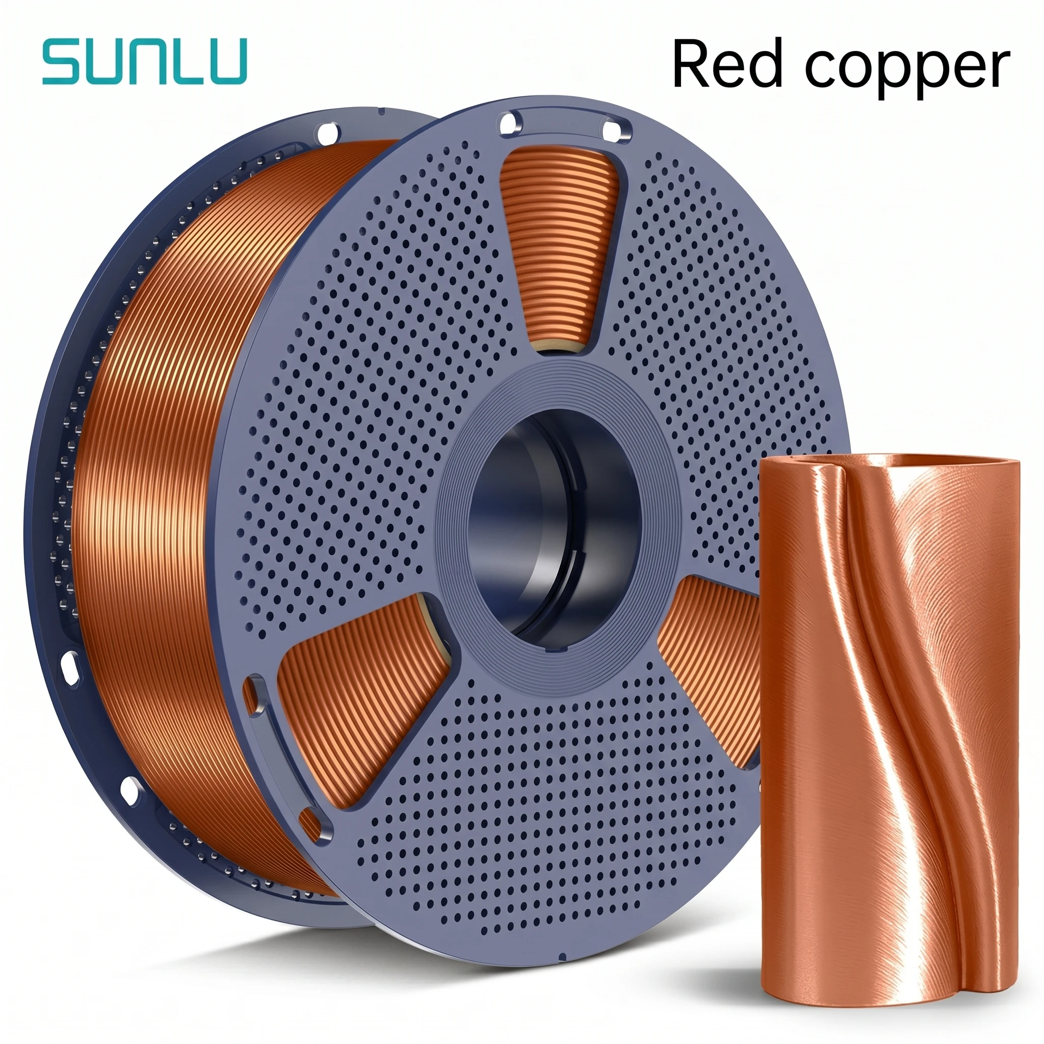 SUNLU Seiden-PLA-Filament 1kg 1,75mm 1 Rolle/kg (2,2lbs) Für 3D-Drucker, ordentlich gewickelt, reibungsloser Druck
