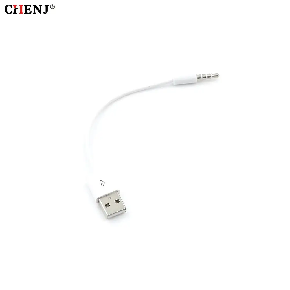 3.5mm Jack AUX to USB 2.0 Charger Data Sync Audio Adapter Cable for Apple iPod Shuffle 3rd 4th 5th 6th gen MP3 MP4 Player Cord