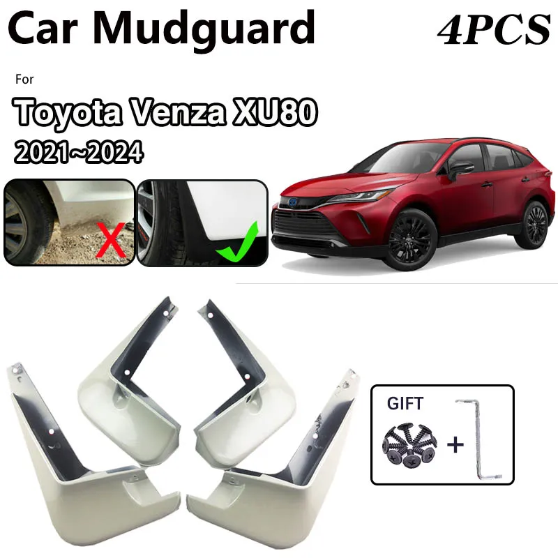 

Car Baking Paint Fender For Toyota Venza 2021 2022 2023 2024 XU80 Front MudFlap Mudguard Mud Guard Splash Flap Auto Accessories