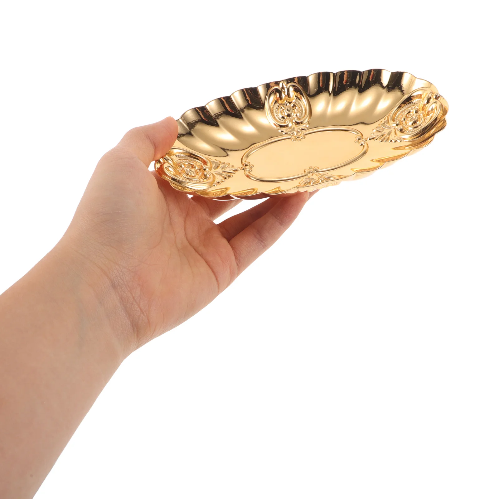 

2 шт. железный поднос для ювелирных изделий, винтажная резная металлическая тарелка для безделушек для колец, ожерелий, браслетов, органайзер, маленькая декоративная тарелка для рабочего стола