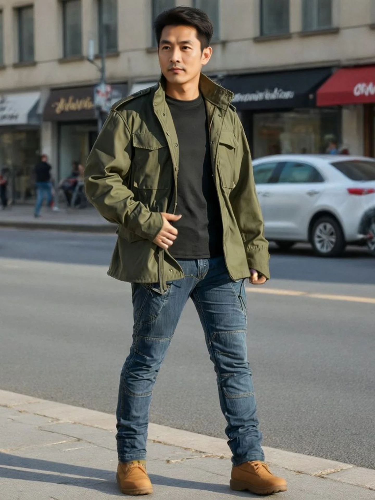 American High-End Original Military Green M65 Style Men's Waterproof Cotton Jacket Outdoor Hunting Coat Warmth Protection