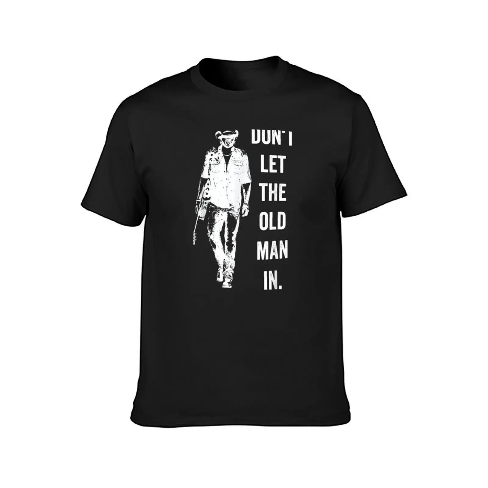 Don't let the old man in vintage walking with a guitar T-Shirt hippie clothes tees boys whites funny t shirts for men