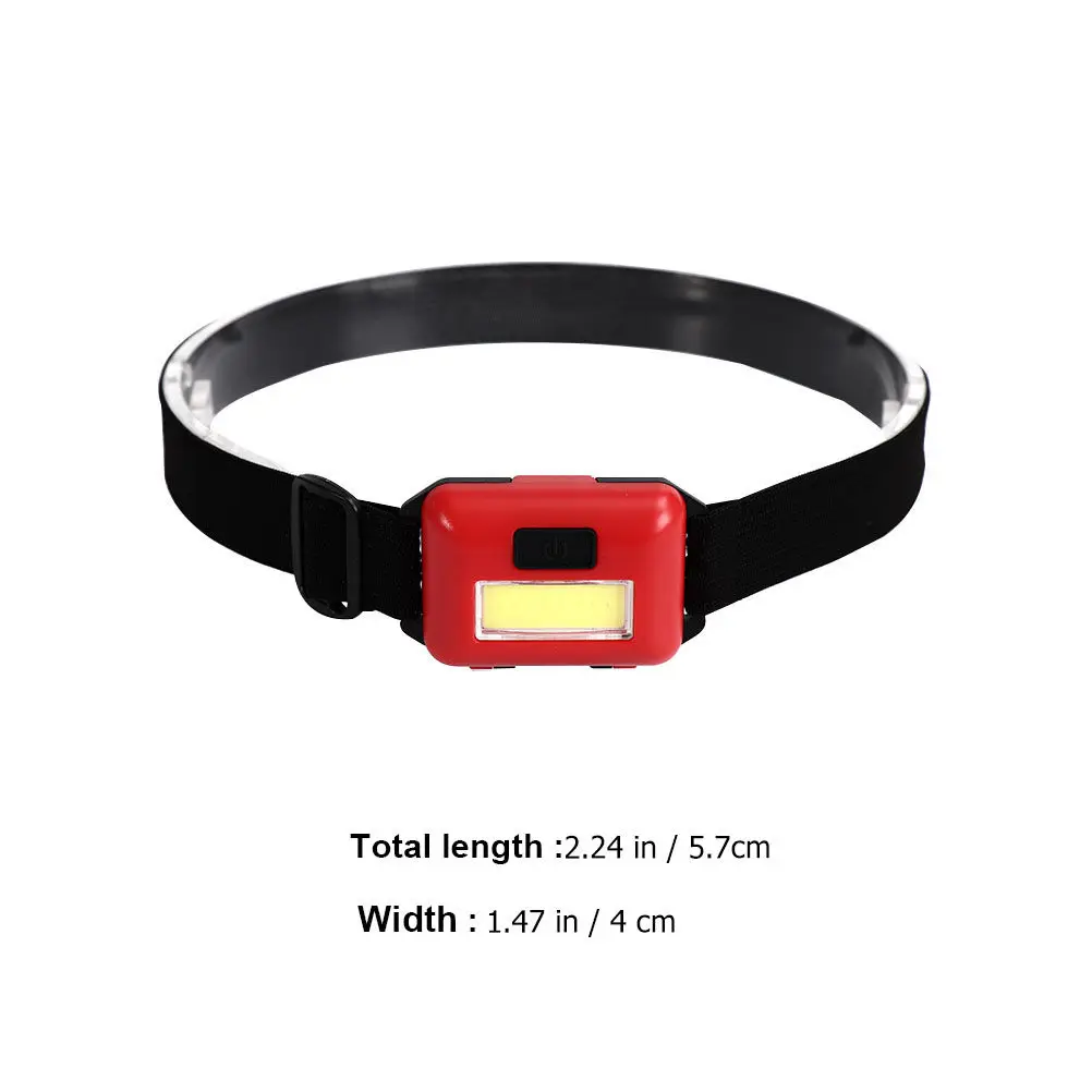 Camping Headlamps LED Headlight for Fishing Riding Night Run Red Plastic Durable Outdoor Hiking Biking Portable Lighting
