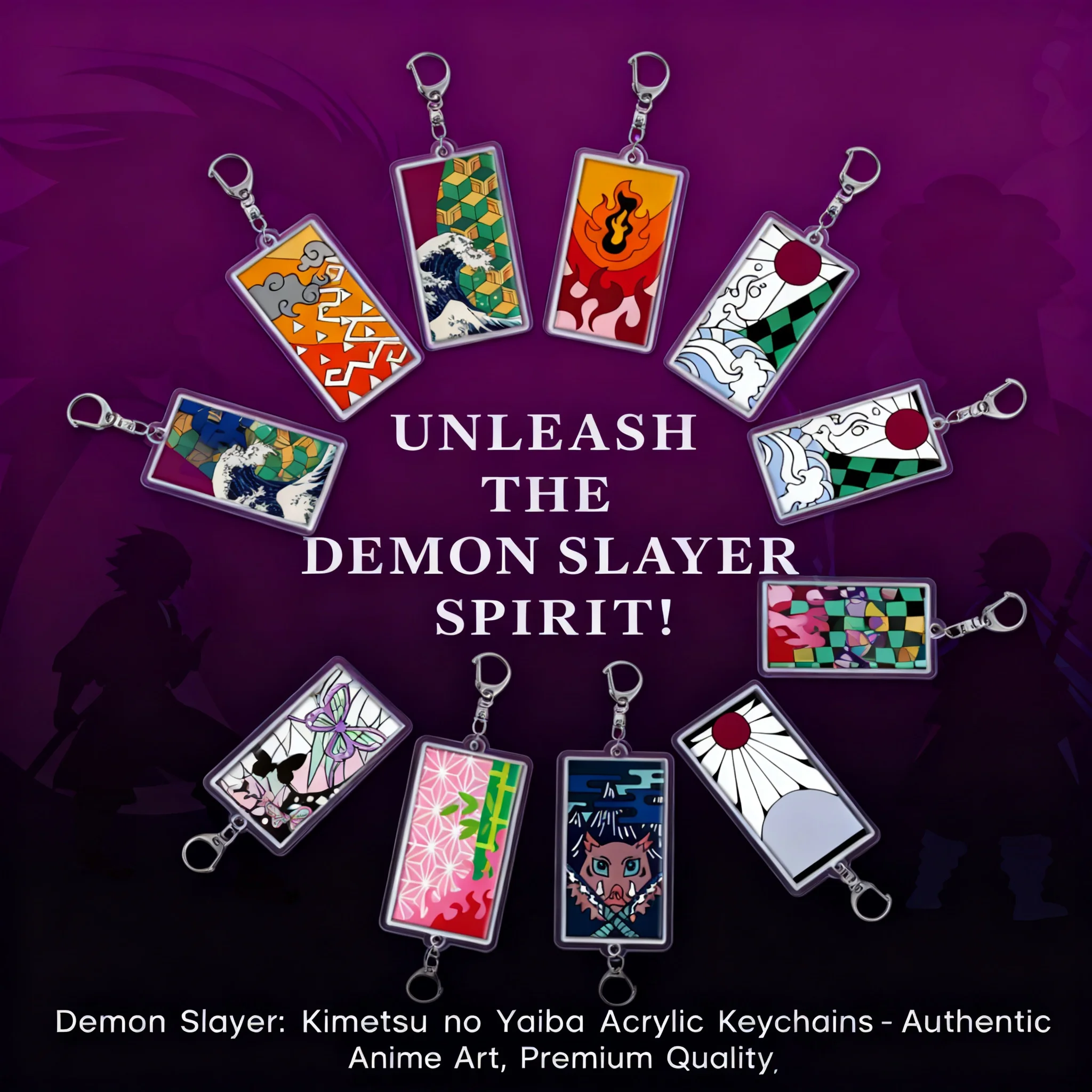 

Брелок-подвеска из акрила Demon Slayer Kimetsu no Yaiba с Танджиро и Незуко, аниме-мерч, оптовая продажа, готовый товар для трансграничной торговли