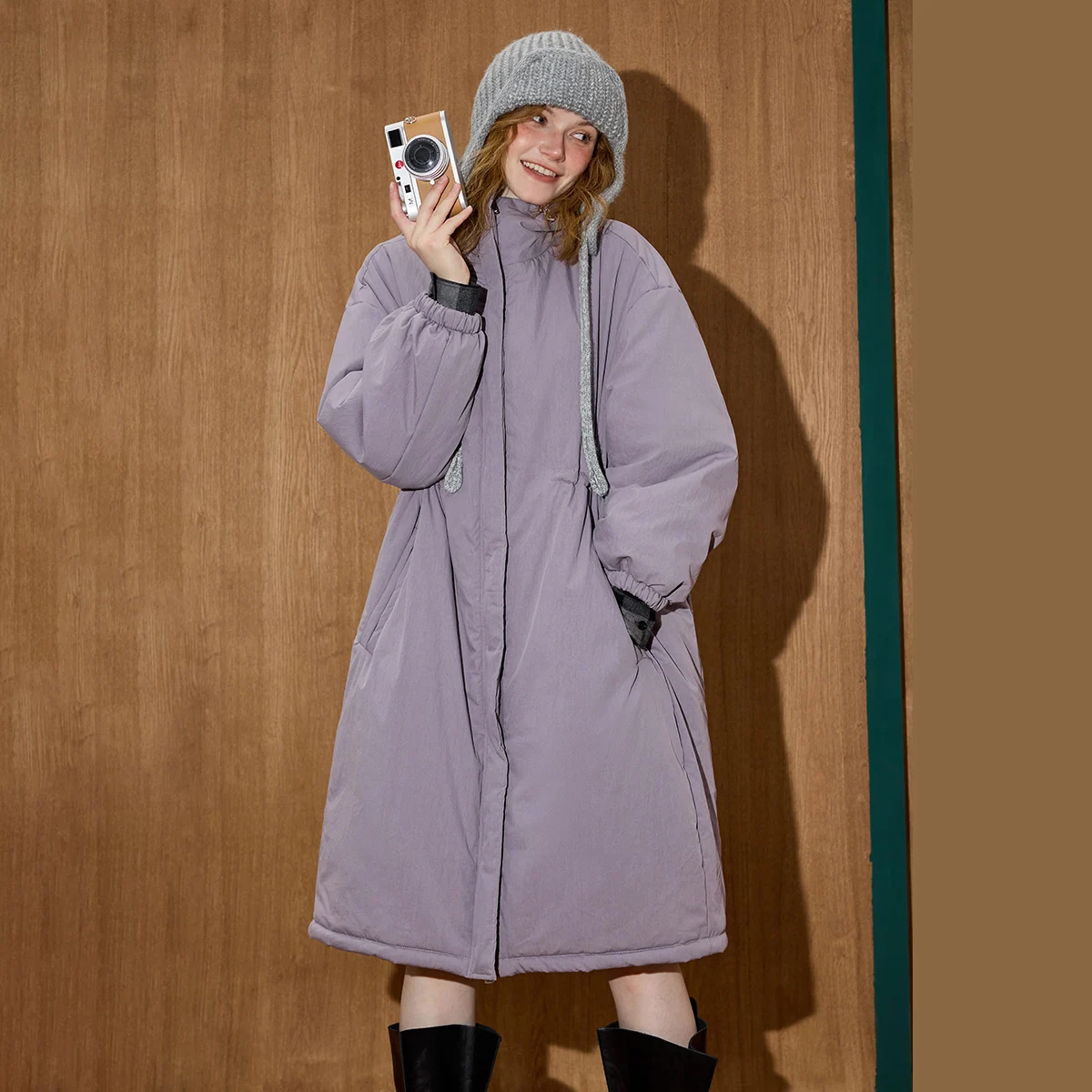 

Зимняя женская парка свободного покроя с капюшоном, длинное пальто для похудения, повседневная одежда для дома, уличная одежда больших размеров с плюшевой термоподкладкой