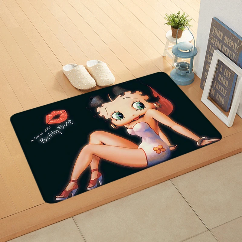 مدخل المنزل ممسحة Bettys Boops المدخل السجاد غرفة المعيشة السجاد القدم السجاد الحمام البساط الحصير عدم الانزلاق ديكور المنزل
