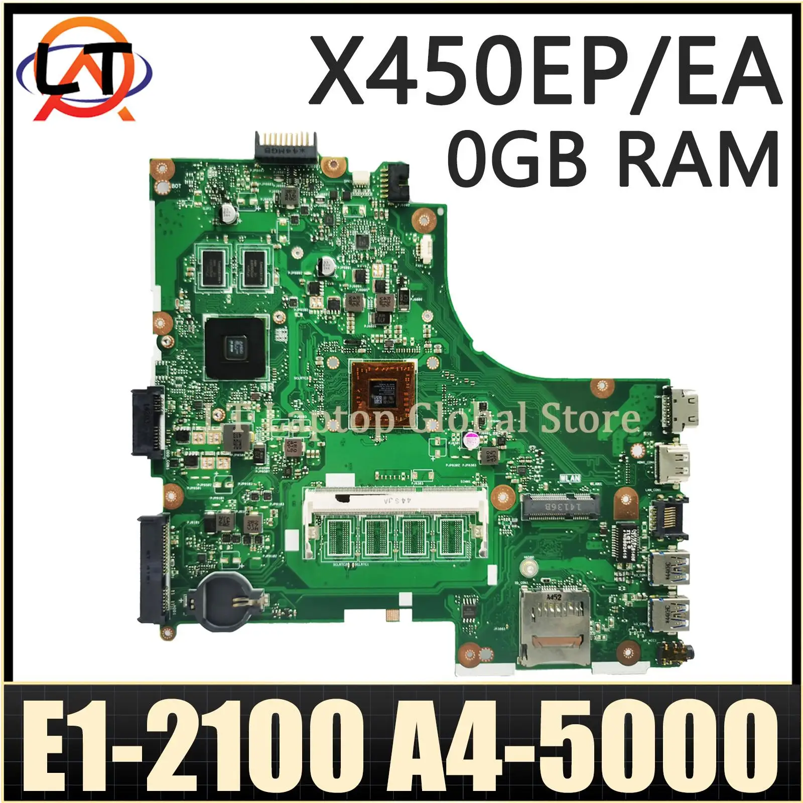 

X450EP Motherboard For ASUS X450E X450EP X450 X450EA Laptop Mainboard With AMD CPU 0GB-RAM UMA/PM