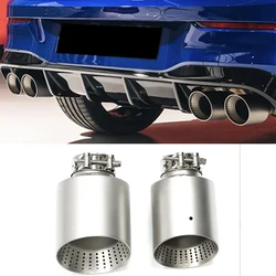 2 Pcs Matte Exhaust Muffler Tips  For VW GTI MK7 Golf7 Exhaust System Stainless Steel Car Exhaust pipe Tailpipe Nozzle 60 63MM