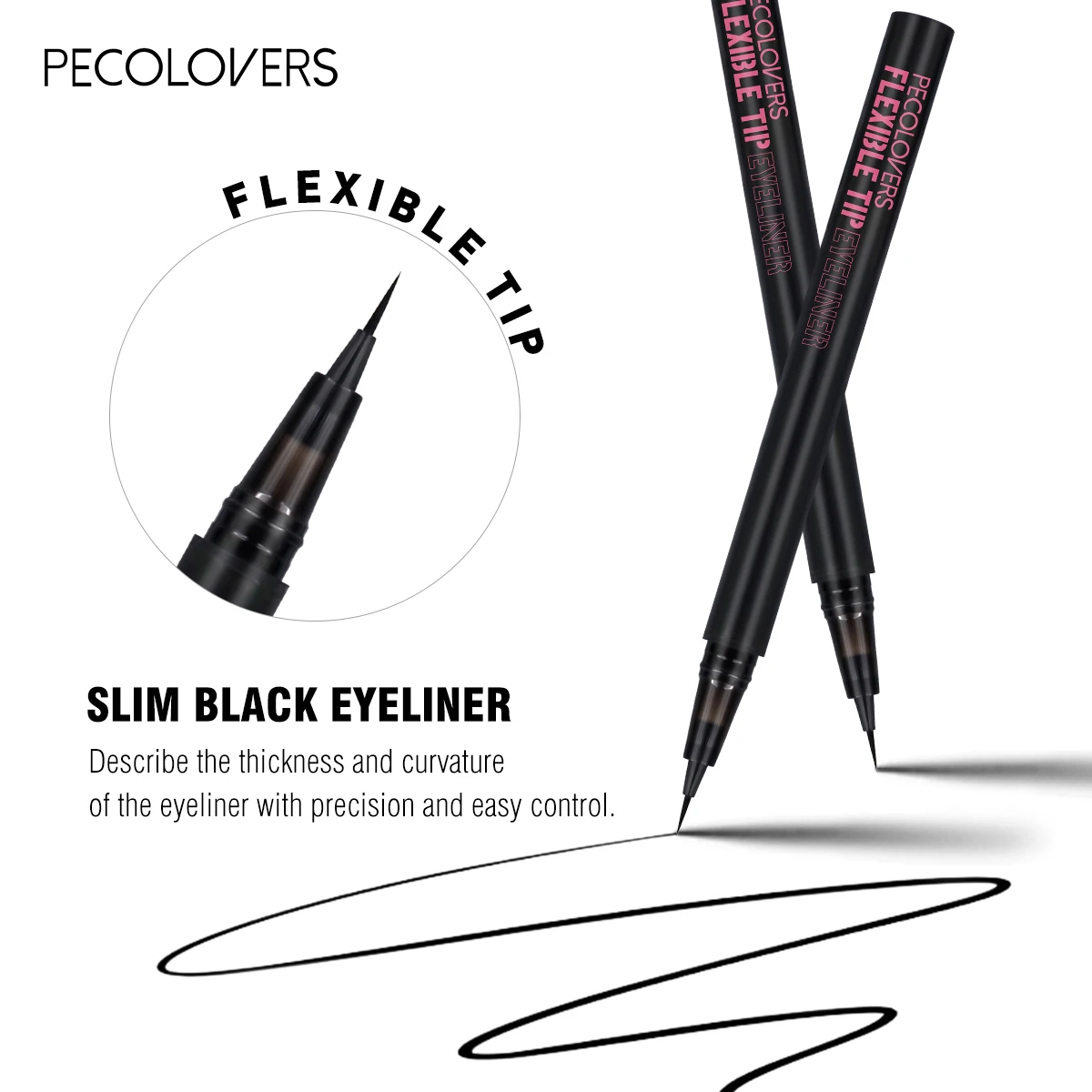 3pcs Ultra-Fine Eyeliner Eyeliner Liquid,Quick-Drying,ปากกาอายไลเนอร์,ยาวนาน,กันน้ําอายไลเนอร์STICK