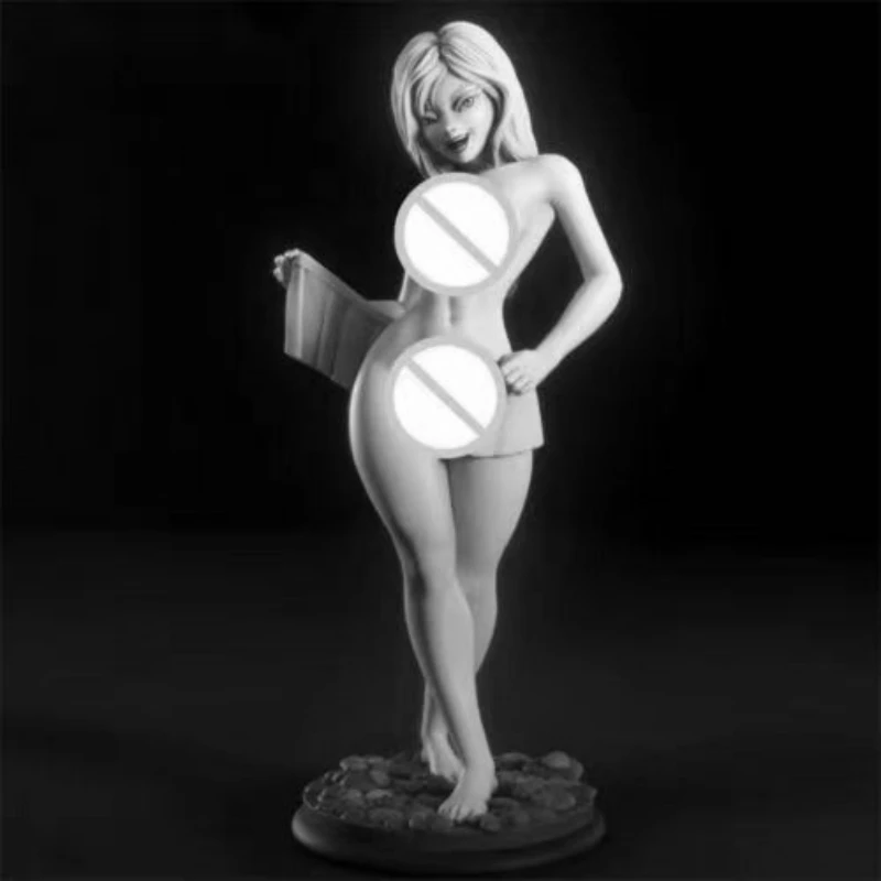 Playful Girl Resin Figure 1/24 Scale 75mm Diy Assembly Model Kit Unassembled and Unpainted Statuettes Toys Free Shipping