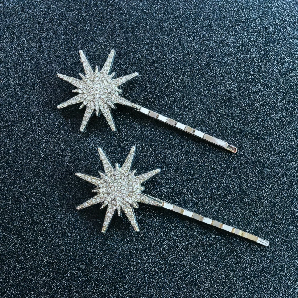 3/4-teiliges Set Kristall-Stern-Haarnadeln für Frauen und Mädchen, Metall-Haarspangen, Luxus-Haarnadeln für Damen, Hochzeits- und Braut-Haaraccessoires – Detail 25