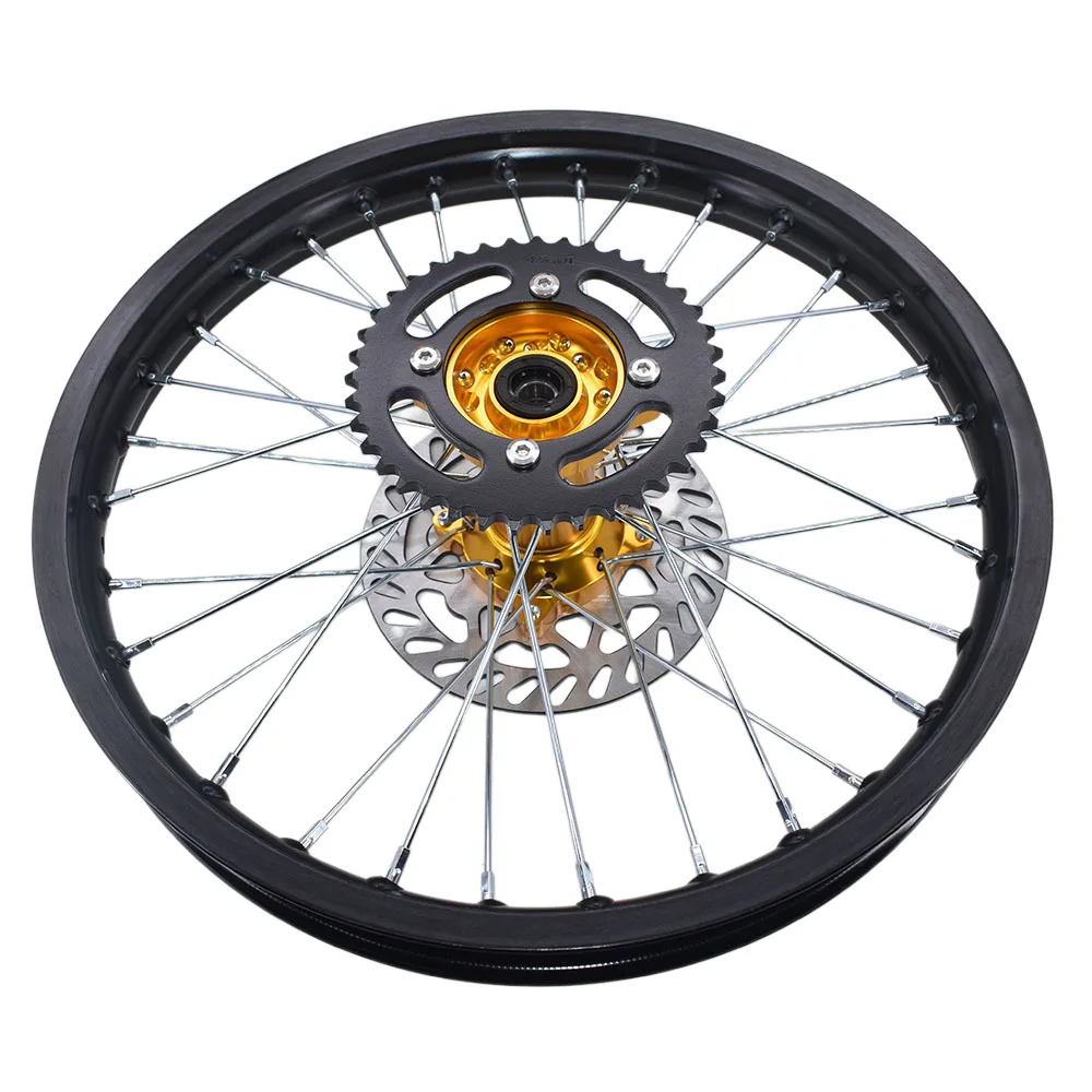 1.60-17 Inch Front And Rear Aluminum Alloy Wheel Rims CNC Hub #428 Sprocket Brake Disc Plate 220MM/190MM