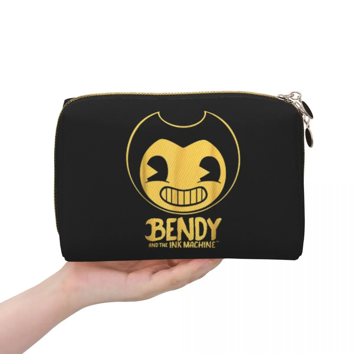 Bendy-Ink-Machine Women Cosmetic Bags Travel Makeup Organizer Pouch Toiletry Storage Dopp Kit Box