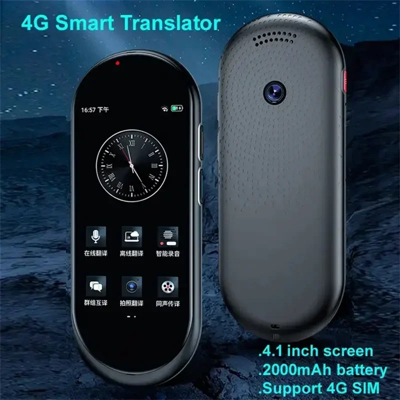 A10 Voice Translator 4.1inch Chat GPT Multi-Language 4G SIM Intelligent Real-time Translation Device for Global Travel 2024 New