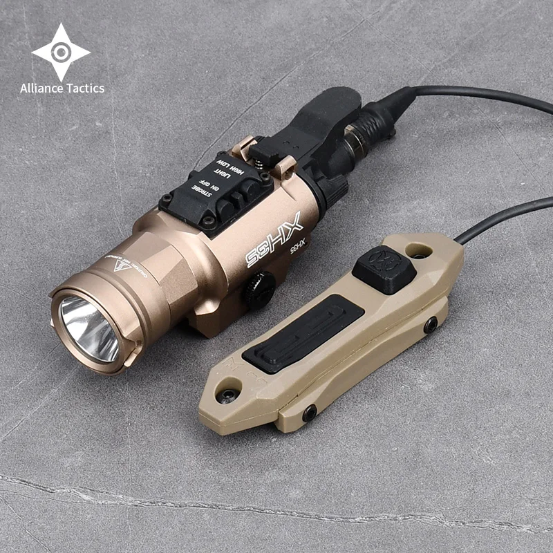 

Tactical Surefir Airsoft XH35 X300 Strobe Flashlight Hanging Pistol Weapon Gun Light Metal High Lumens Dual Control Switch Set