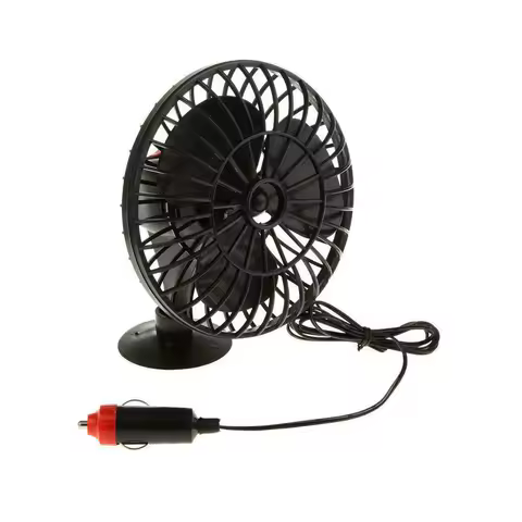 Black Oscillating Caravan Vehicle Cooling Dashboard Car Air Conditioner Car Fans Suction Cup Fan 12V