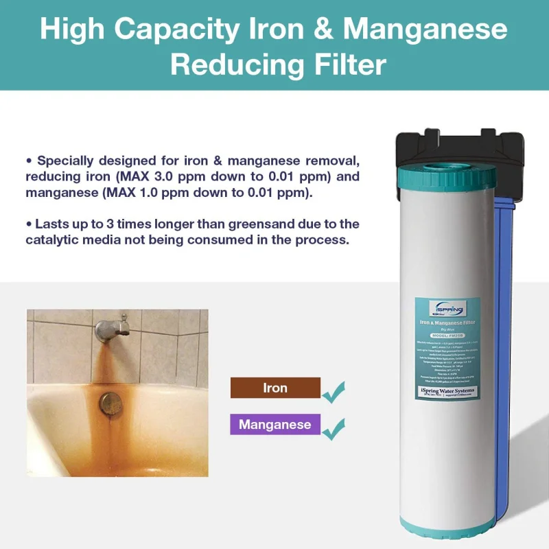 Whole House WaterCartridge, Iron & Manganese Reducing , 4.5