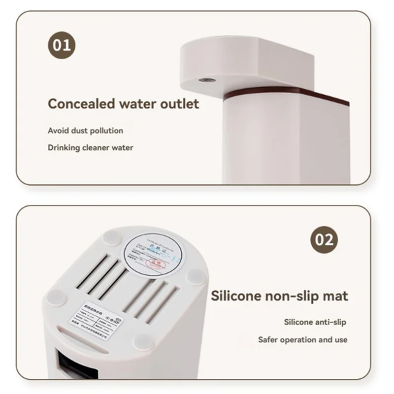 ABVI-Mini Water Dispenser Smart Touch Screen Water Purifier Fortravel Andhome EU Plug