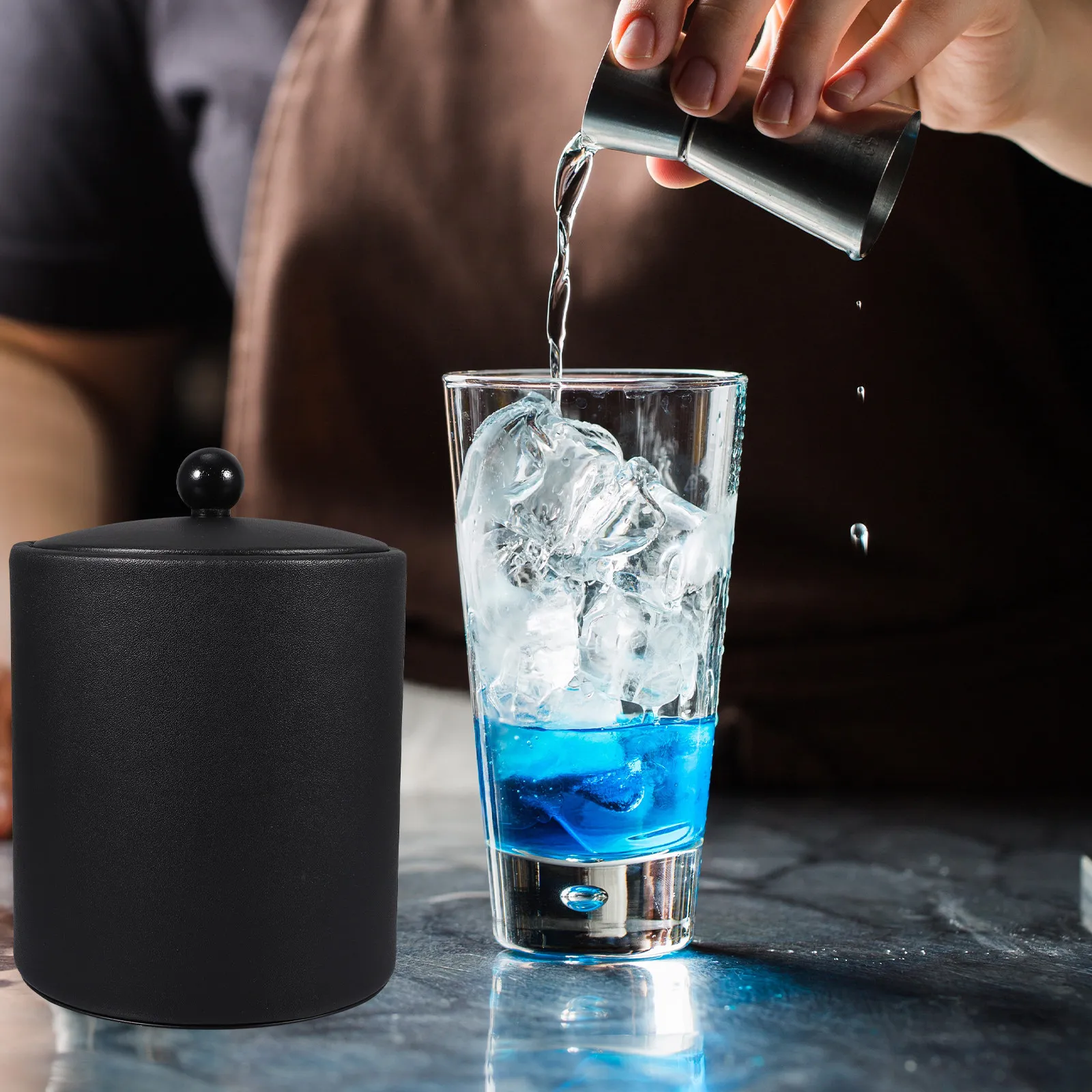 

1 шт. практичное ведро для льда из нержавеющей стали, утолщенный контейнер для хранения вина и пива, незаменимый аксессуар для вечеринок, прочное ведро для льда