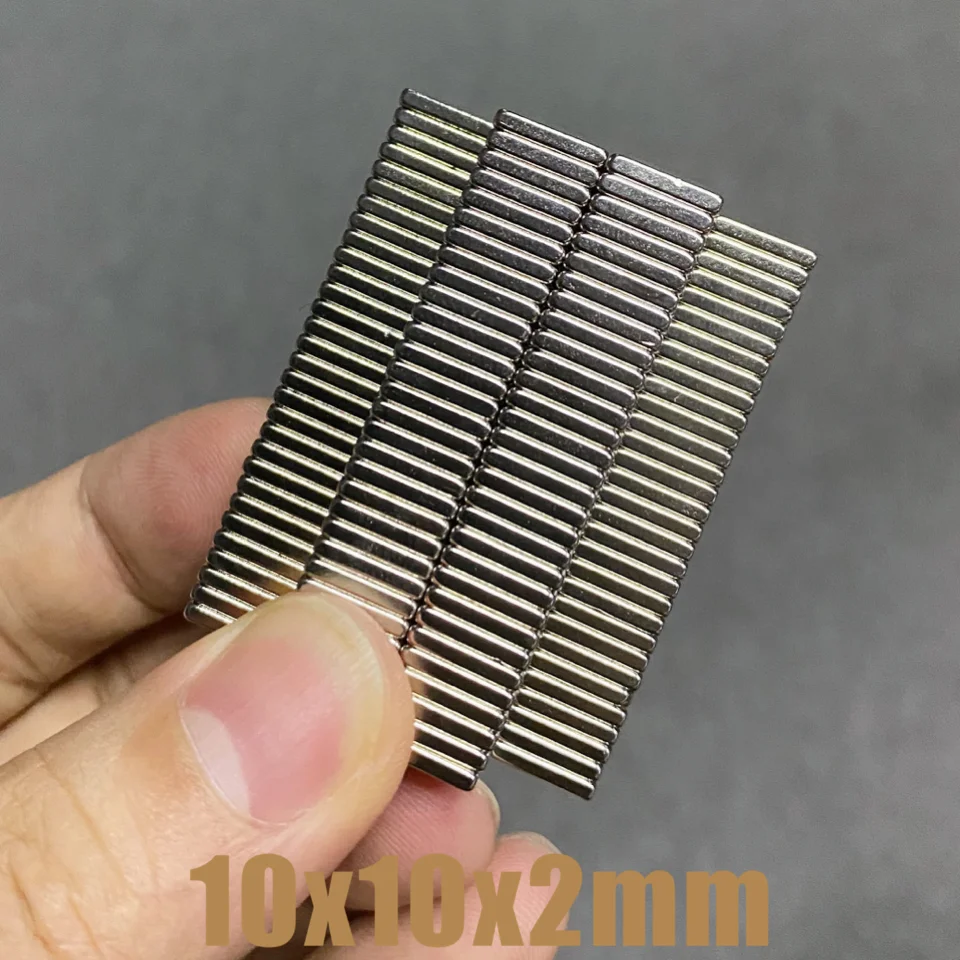 20~2000Pcs 10x10x2 Neodymium Magnet 10*10*2 N35 NdFeB Magnets Block Super Powerful Strong Permanent Magnetic imanes Block