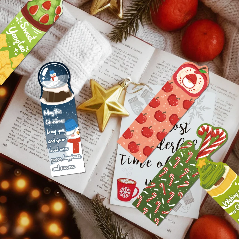 30 шт. забавные рождественские закладки с героями мультфильмов, рождественские ароматические закладки для любителей книг, студентов, рождественский конец года, подарок