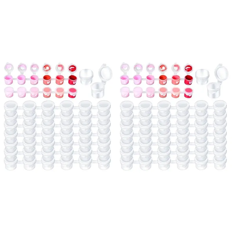 

MACH-200 полоски, 600 горшков, пустые горшки для красок, горшки для акриловых красок для классных комнат, школьных художественных ремесел, принадлежности для рисования, 3 мл/0,1 унции