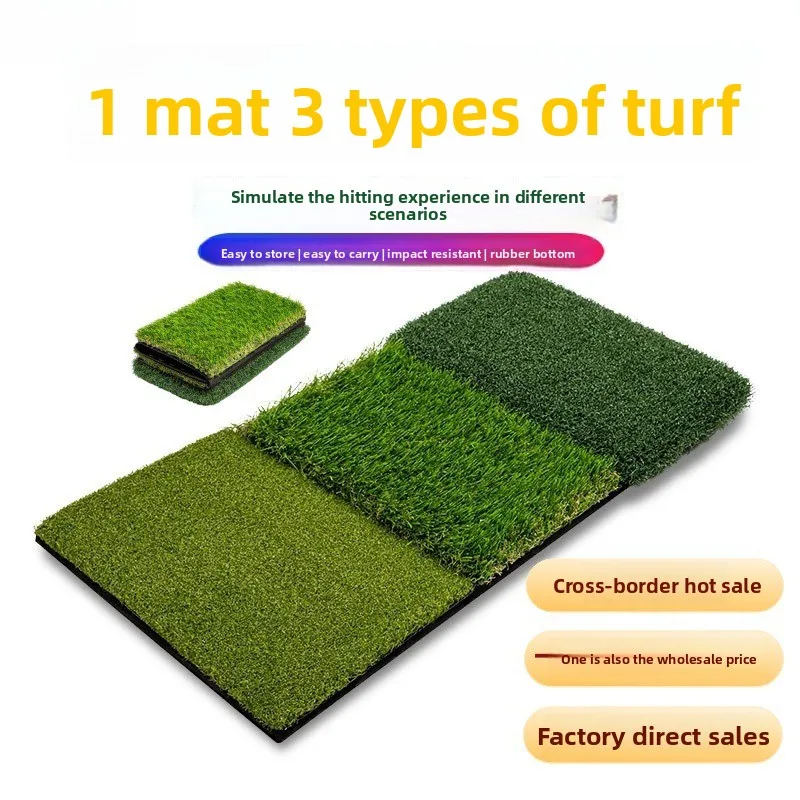 Custom FG 3-in-1 Indoor and Outdoor Mini Swing Cutting Rod 64 * 40cm Foldable Rubber Weighted Strike Pad 3 Grass
