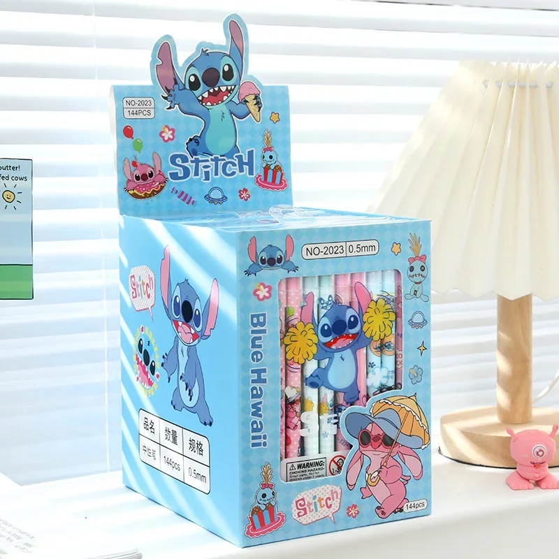12Pcs/Box Dsn Stitch Cartoon Erasable Pen, Black Ink Magic Gel Pen, Writing Stationery for School & Office, Children's Day Gift view 6