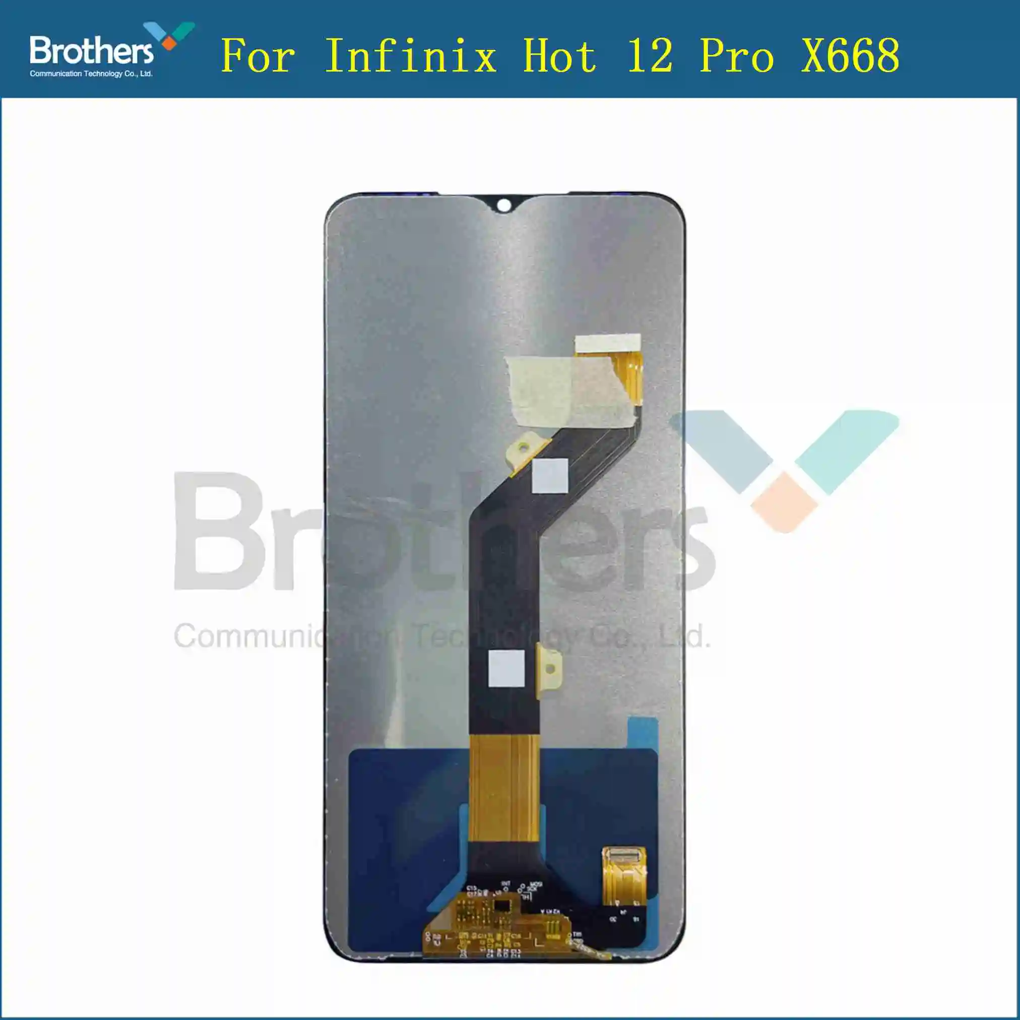 High quality Black 6.6inch For Infinix Hot 12 Pro X668 X668C LCD Display Touch Screen Digitizer Panel Assembly With Frame