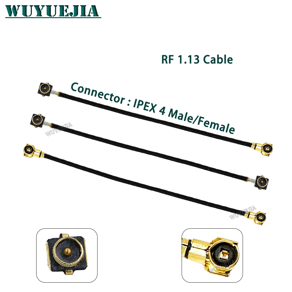 1Pcs U.fl IPEX4 MHF4 Male to MHF4 Female Connector RF1.13 RF Coaxial Pigtail Jumper WIFI 3G 4G Extension Cord Cable 3~50cm