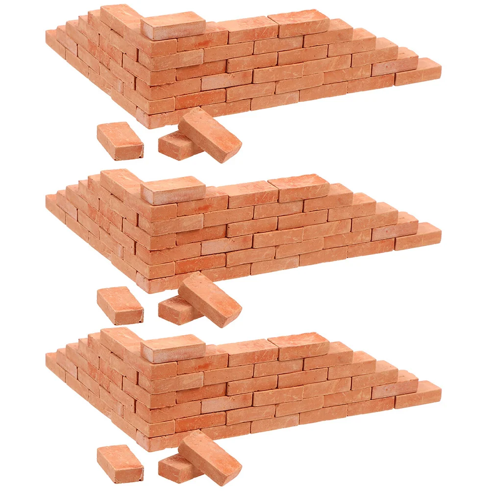 150 Pcs Simulated Brick Artificial Bricks Models Miniature Scene Bulk Toys for Crafts Handmade Layout Decors Clay Decoration