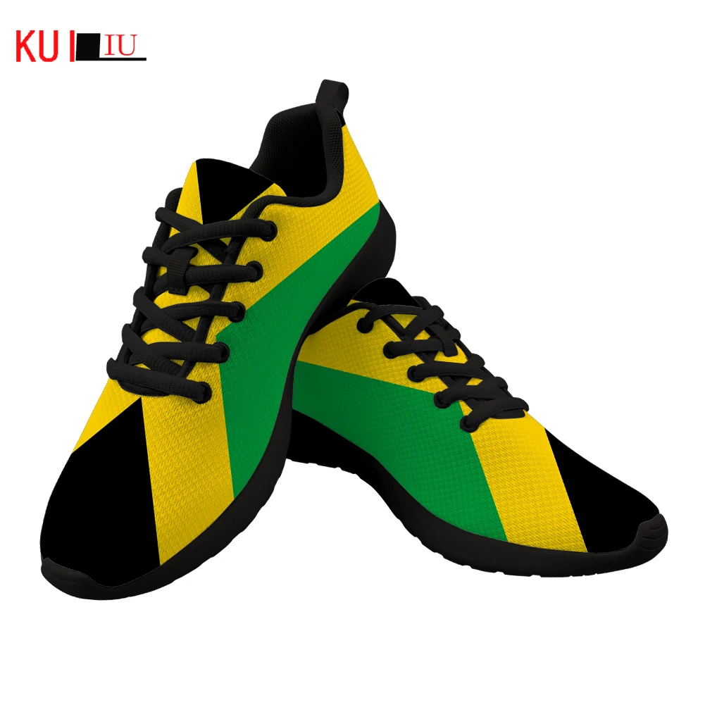 KUILIU Flats Autumn Women Shoes Fashion Canada Flag Print Ladies Lace-up Air Mesh Light Breathable Shoe for Female Dropshipping