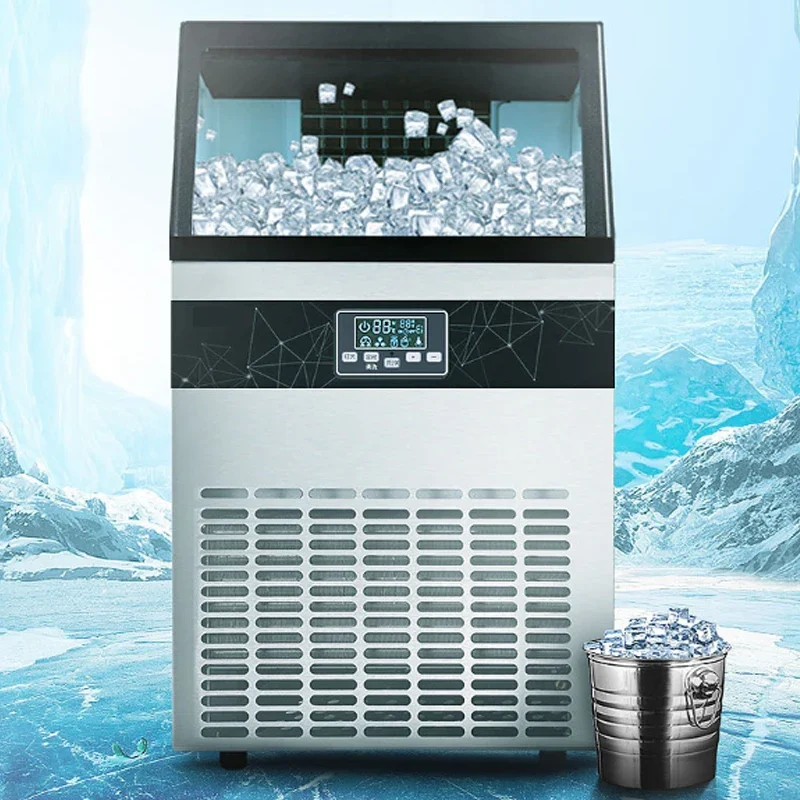 Ice Cube Maker Commercial Use Refrigeration Equipment Capacity Edible In Intercooled Milk Tea Shop Cooler Machine