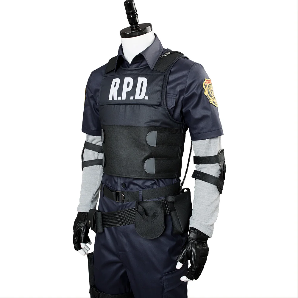 Resident Cosplay Leon Scott Kennedy Kostüm Outfits Spiel Männer Jacke Mantel Hosen Halloween Party Rollenspiel Anzug