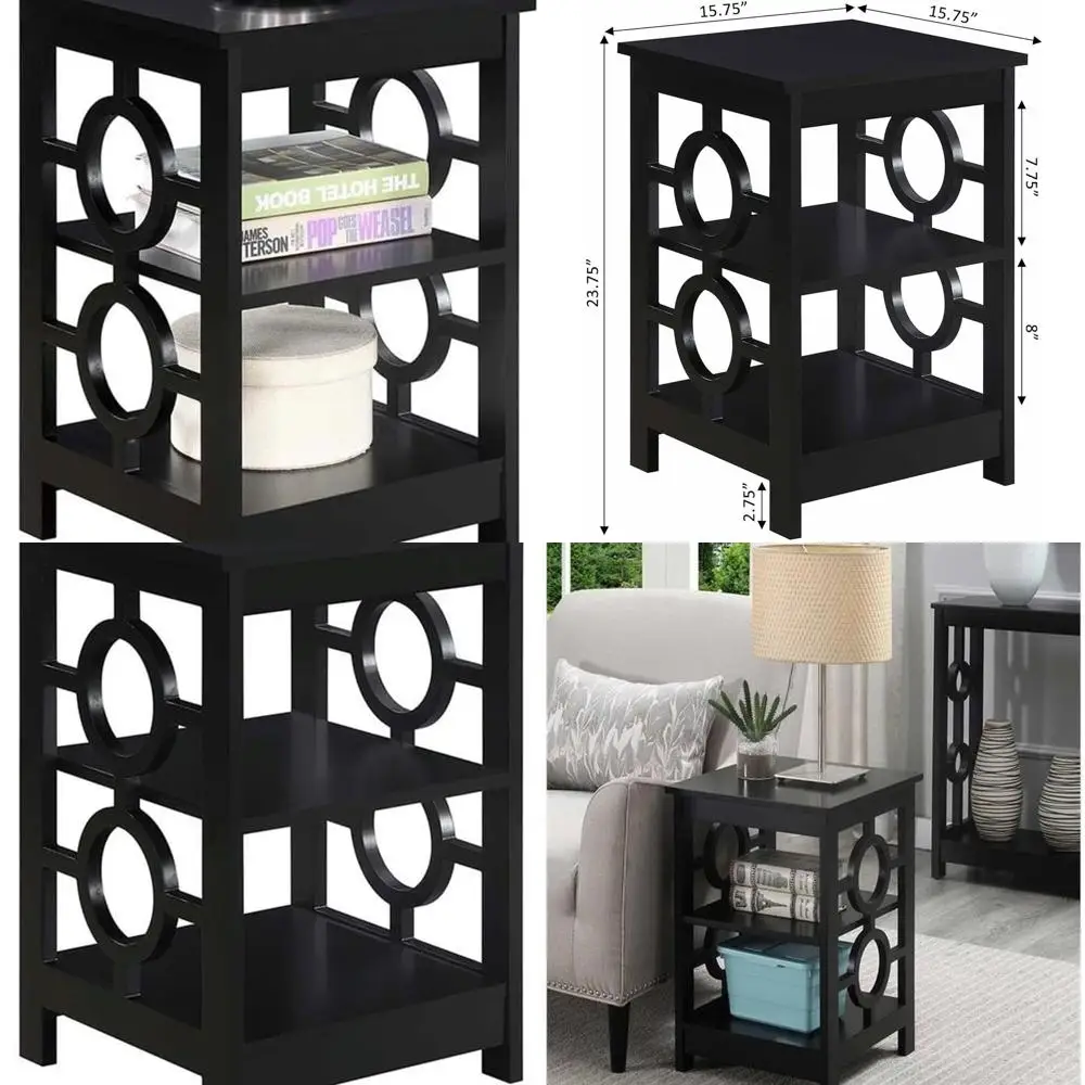 Meja Samping Bundar Hitam