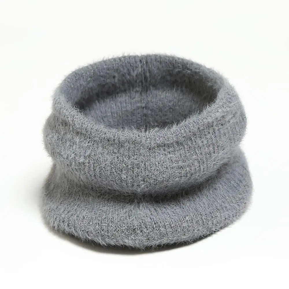 

Solid Color Fleece Scarf Winter Neck Warmer Outdoor Windproof Unisex Riding Cycling Skiing Mask Knitted Wool Protect Neck Scarfs