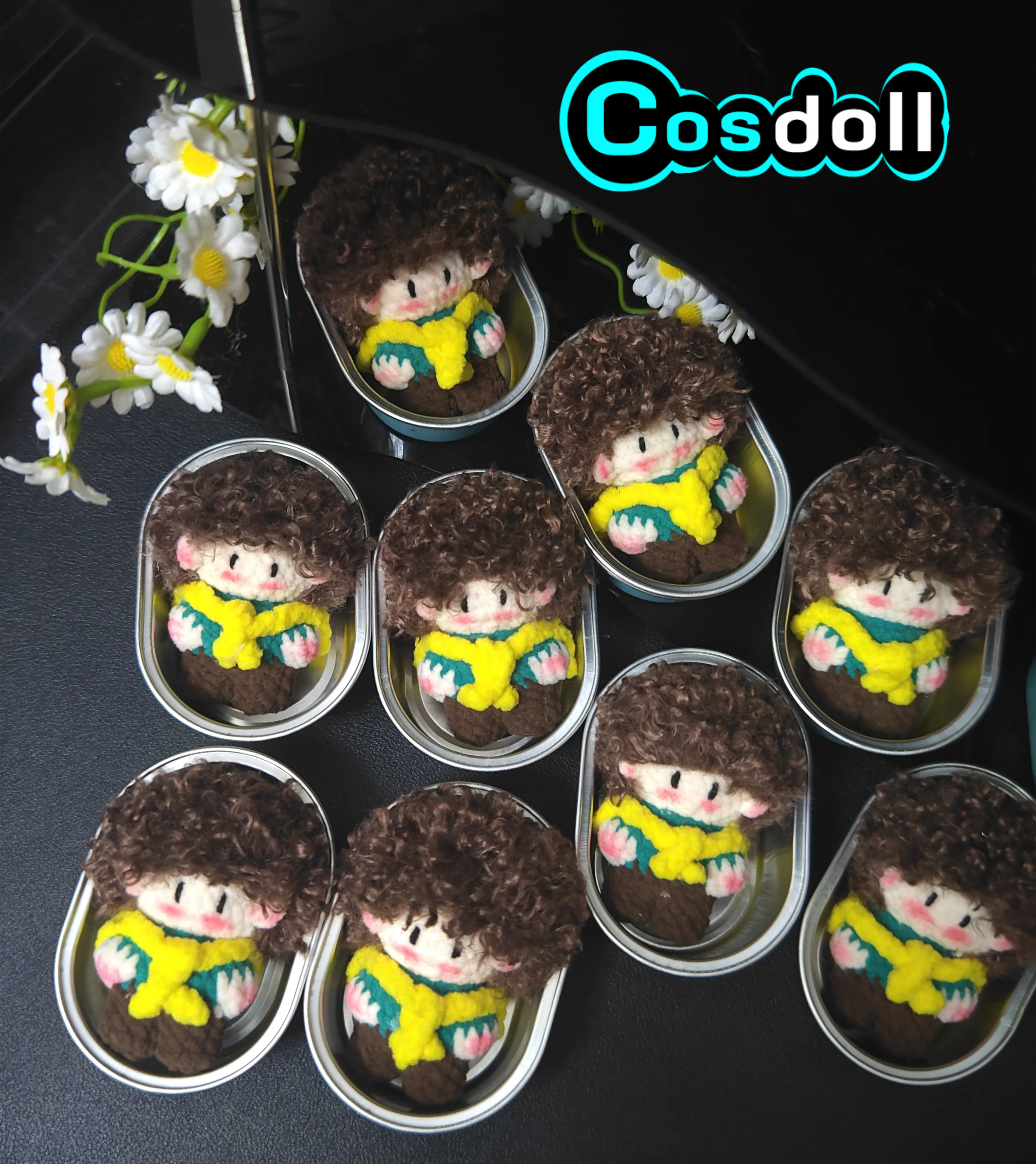 

Handwork Crochet Wang Yibo Xiao Zhan Pink Green Shirt Coat Plaid Doll Clothes Ornament Anime Game Keychain Bag Toy Kids Hallowe