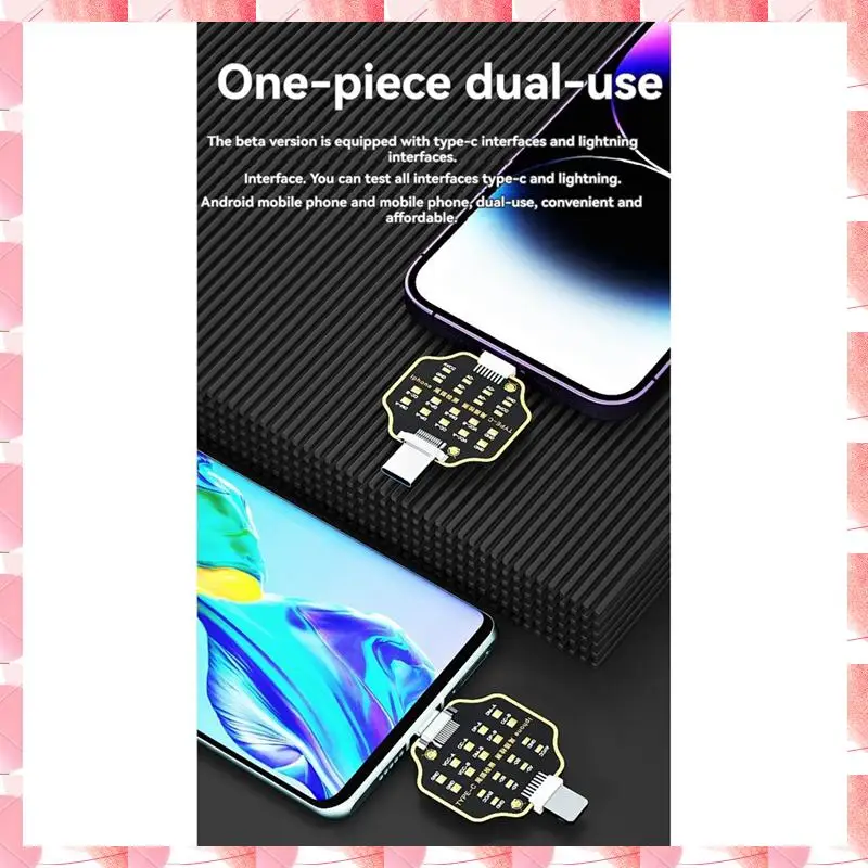 JAJA Non-Removal Mobile Phone Tail Plug Test Board Tail Insertion Tester For Iphone Type-C Phone Fast Charging Detection Tool