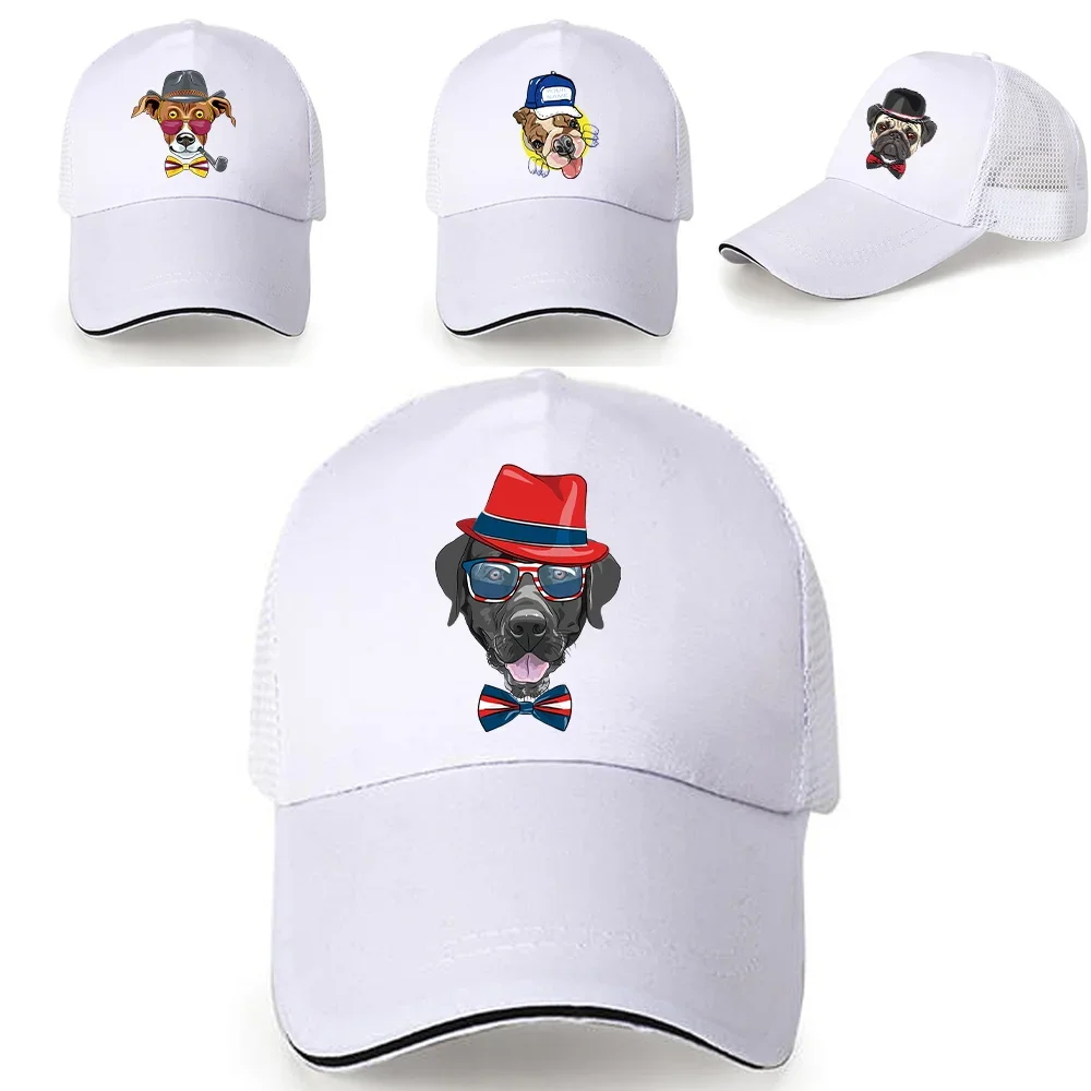 Male Hip Hop Caps Golf Tennis Cap Women Baseball Hats Outdoor Running UV Protection Mesh Sun Hat Dad Snapback Hat Dog Series