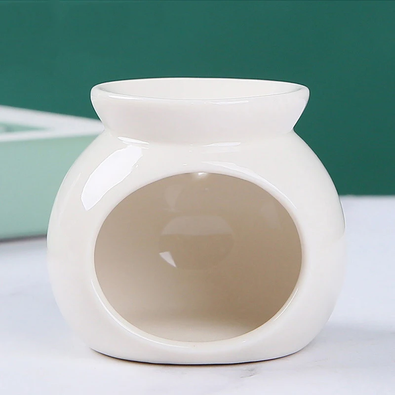 Porseleinen Aromabrander Essentiële Olie Furance Mini Kaarshouder Effen Kleur Keramiek Ambachten Geurartikel Woonkamer Home Decor