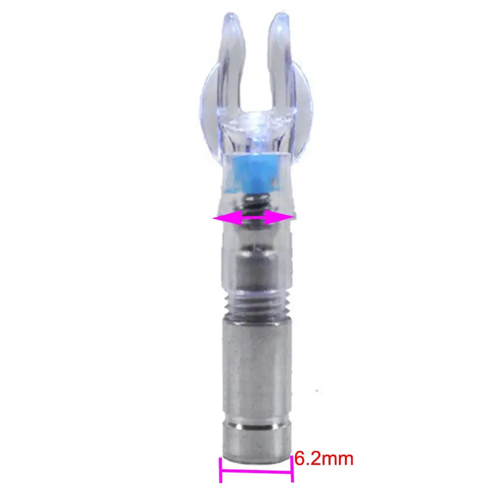 3pcs Led Luminous Nock Automatically Lighten Durable For 6.2mm Universal Archery Shaft Glowing Hunting Shooting Arrows Tail