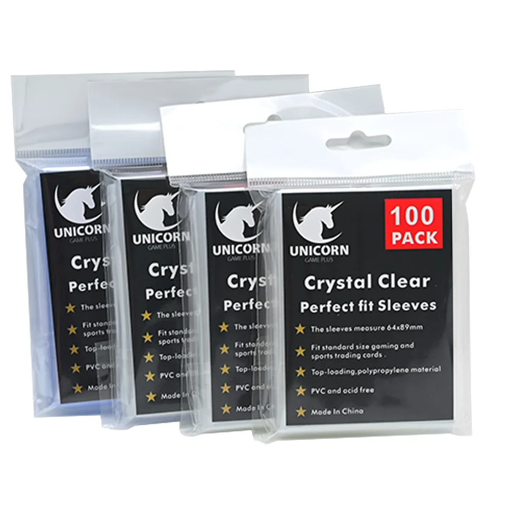 

Мягкие прозрачные рукава для коллекционных карточек, 100 шт., идеально подходят для защиты двойных рукавов, совместимые с спортивными карточками Pokemon Mtg