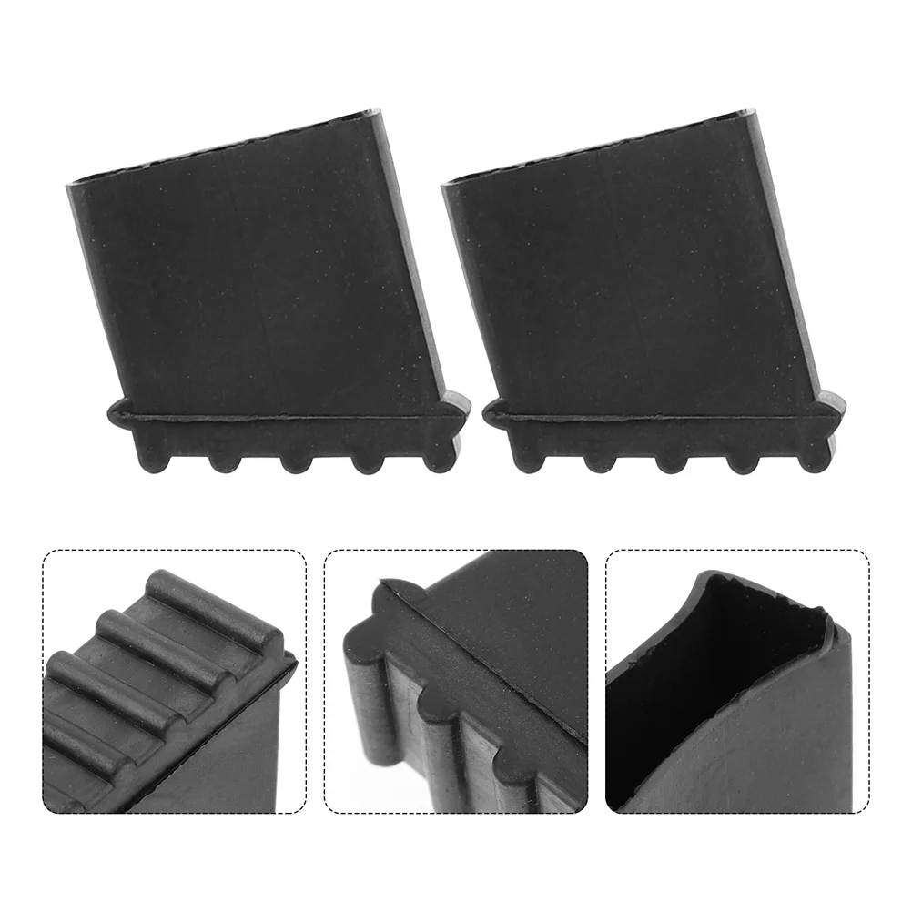 2 Pcs Floor Mat Ladder Pressure Resistance Feet Pads Rubber Trapezoidal Foot Non-slip Non-skid