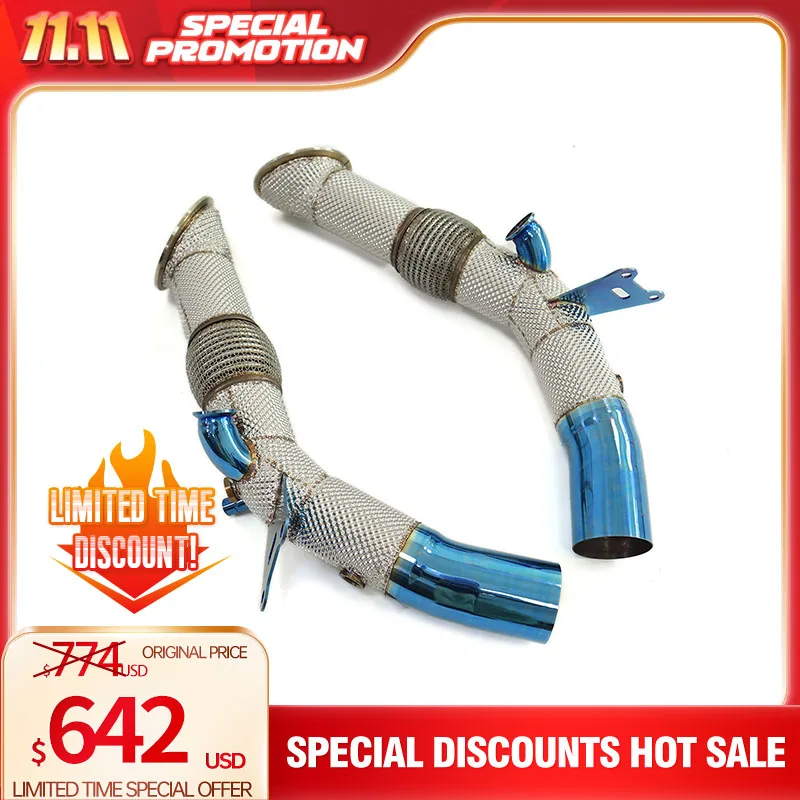 

Discount offer downpipe with heat shield without catalysis for Ferrari SF90 HMD exhaust system Quality certification