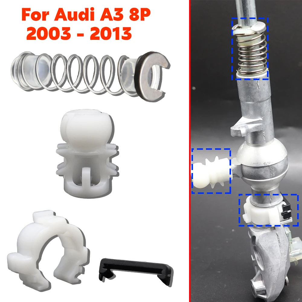 

Gear Shift Selector Lever Shaft Stick Spring Bushing Kit Manual Trans Car Replace for Audi A3 8P 03-13 Clip Collect Accessories