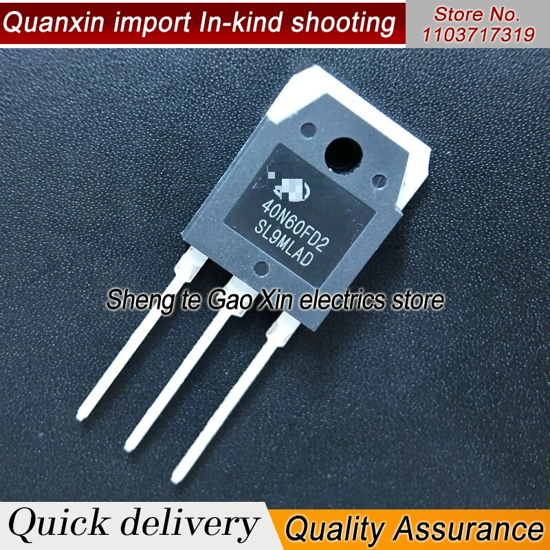 5PCS-10PCS  40N60FD2 SGT40N60FD2  TO-3P 40A/600V IGBT Imported  Original  Best Quality