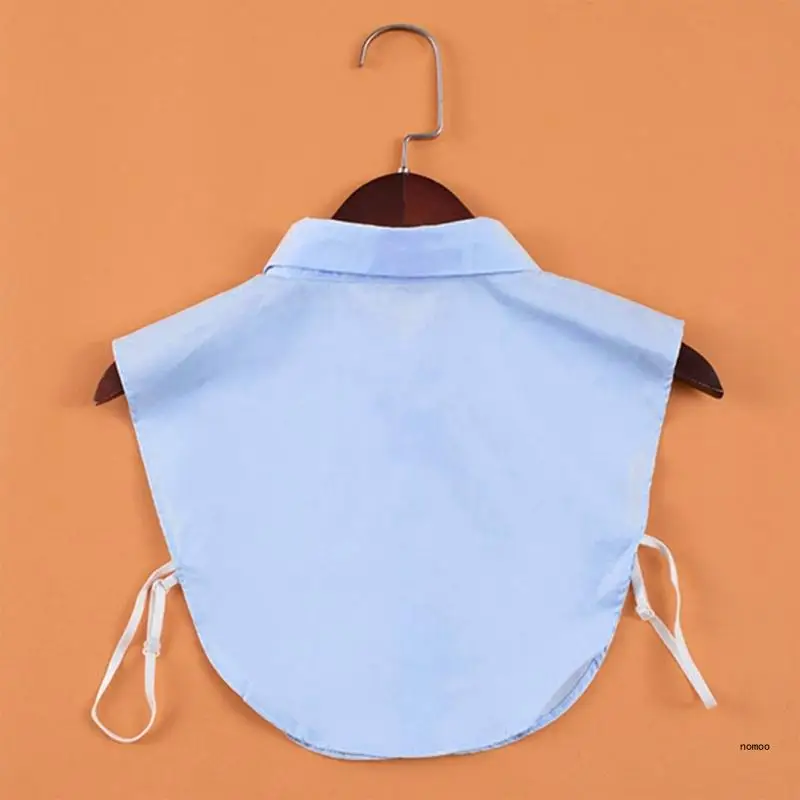 Solid Color Detachable Faux Collar Half-Shirt Choker Tie False Lapel Collar