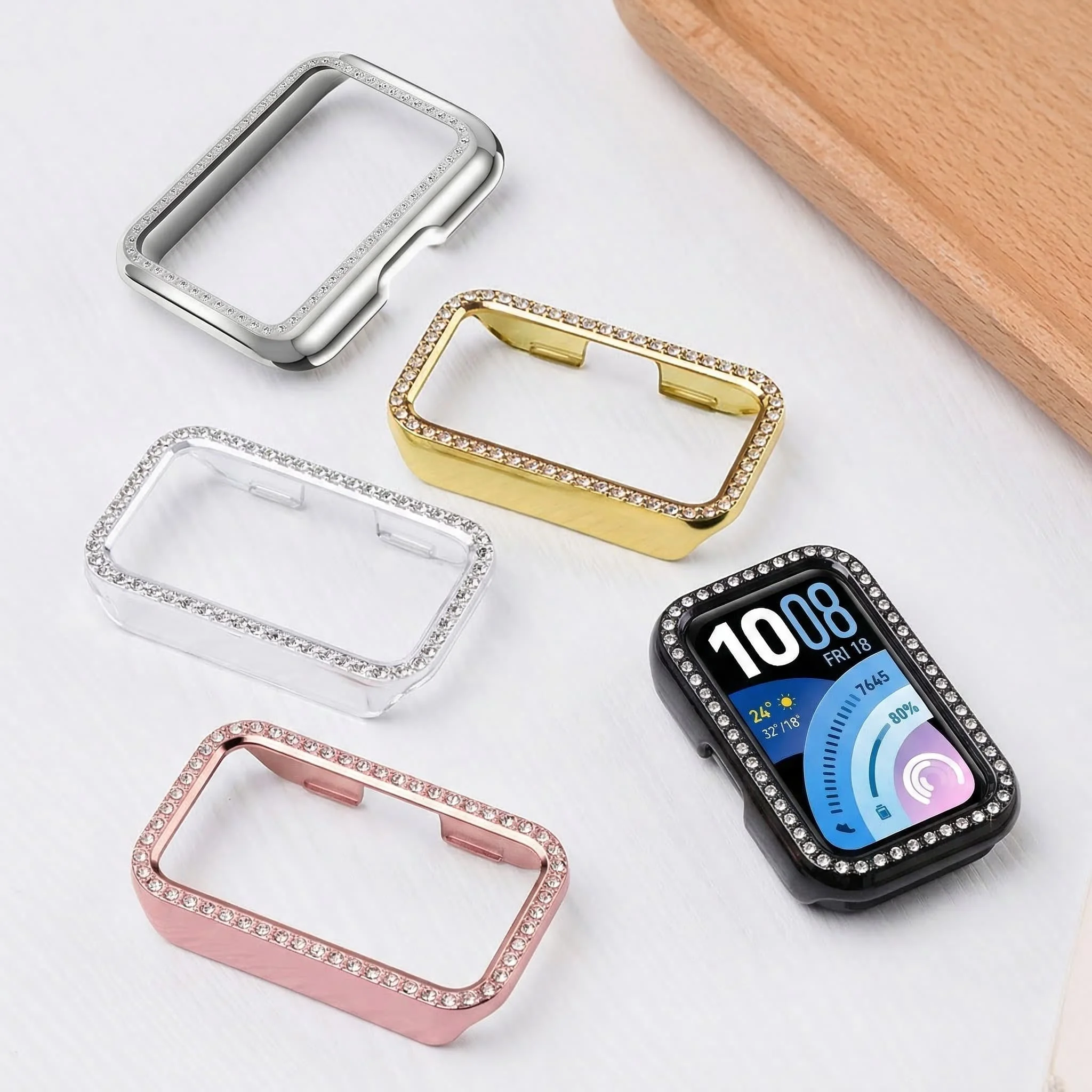 Diamond Protector case for Huawei Band 11 Protect Accessories All-Around Hard PC Bumper Frame Watch Cover Watch Protective Case