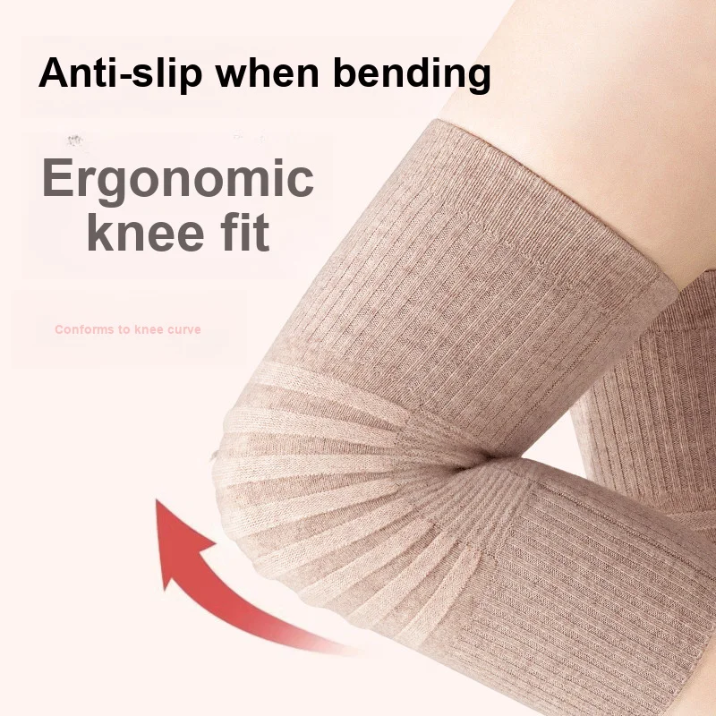Goat Cashmere Knee Warmer Sleeves Warm Knee Pads for Men Women Seniors Cold Proof Heating Knee Covers for Cold Legs in Autumn