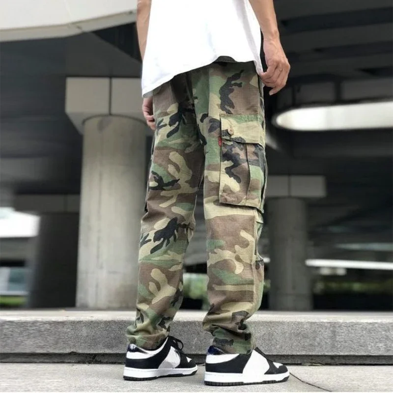 Camouflage Trekking Spring Summer Men's Cargo Pants Baggy Loose Harajuku New In Fashion High Quality Aesthetic Emo Male Trousers